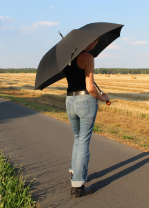iX-brella Stützschirm Selbstverteidigungsschirm extrem stabil - schwarz