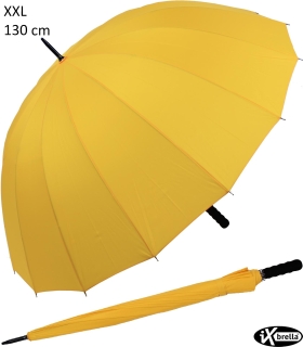 iX-brella leichter 16-teiliger Golf-Partnerschirm - XXL mit Softgriff einfarbig gelb