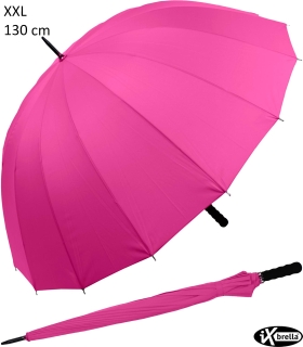 iX-brella leichter 16-teiliger Golf-Partnerschirm - XXL mit Softgriff einfarbig pink