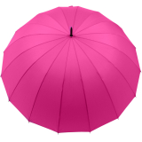 iX-brella leichter 16-teiliger Golf-Partnerschirm - XXL mit Softgriff einfarbig pink