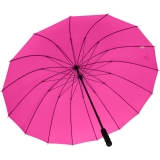 iX-brella leichter 16-teiliger Golf-Partnerschirm - XXL mit Softgriff einfarbig pink