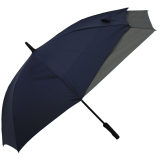 Doppler Stockschirm Fiber mit Automatik Move - navy-grey