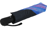 Damen Taschenschirm Flower mit Auf-Automatik - blau