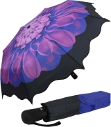 Damen Taschenschirm Flower mit Auf-Automatik - lila