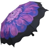 Damen Taschenschirm Flower mit Auf-Automatik - lila