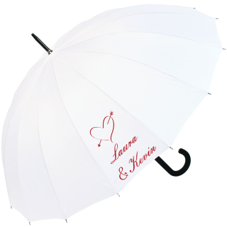 iX-brella 16-teiliger Hochzeitsschirm mit Automatik Amor personalisiert mit Namen