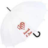 iX-brella 16-teiliger Hochzeitsschirm mit Automatik I love you personalisiert mit Namen