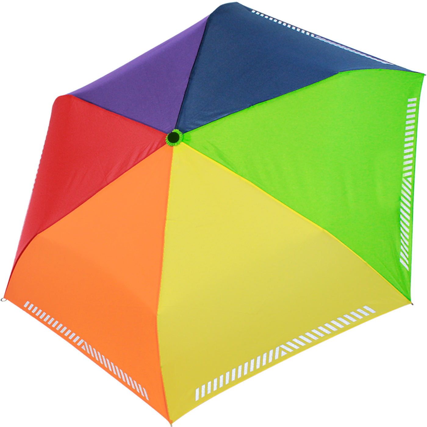 IX-brella Parapluie Enfant Automatique Safety Reflex - Léger, Réfléchissant, Arc-en-Ciel - 95 Cm