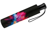 Regenschirm groß stabil mit Automatik schwarz bedruckt - holy explosion - Taschenschirm