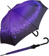 Regenschirm groß stabil mit Automatik schwarz bedruckt - funky glitter - Stockschirm