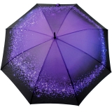 Regenschirm groß stabil mit Automatik schwarz bedruckt - funky glitter - Stockschirm