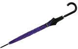 Regenschirm groß stabil mit Automatik schwarz bedruckt - funky glitter - Stockschirm