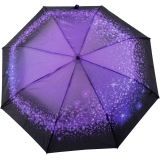 Regenschirm groß stabil mit Automatik schwarz bedruckt - funky glitter - Taschenschirm