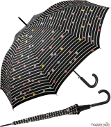 Regenschirm schwarz bedruckt - bikini dots &amp; stripes...
