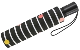 Regenschirm schwarz bedruckt - bikini dots & stripes - Taschenschirm Auf-Zu-Automatik