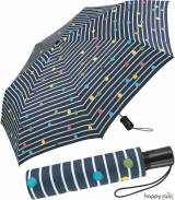 Regenschirm navy blau bedruckt - bikini dots &...