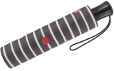 Regenschirm grau bedruckt - bikini dots & stripes - Taschenschirm Auf-Automatik
