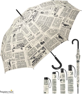 Regenschirm bedruckt - newspaper