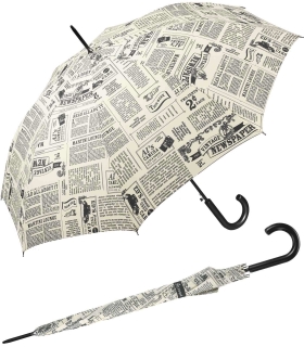 Regenschirm bedruckt - newspaper - Stockschirm Automatik
