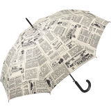 Regenschirm bedruckt - newspaper - Stockschirm Automatik