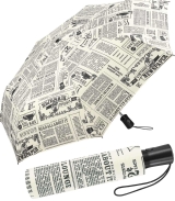 Regenschirm bedruckt - newspaper - Taschenschirm...