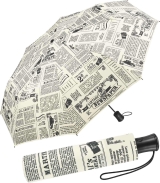 Regenschirm bedruckt - newspaper - Taschenschirm...