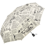 Regenschirm bedruckt - newspaper - Taschenschirm Auf-Automatik