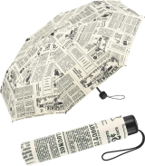 Regenschirm bedruckt - newspaper - Taschenschirm...