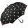 Regenschirm schwarz bedruckt - black & white dots - Stockschirm Automatik