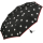 Regenschirm schwarz bedruckt - black & white dots - Taschenschirm Auf-Automatik