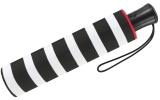 Regenschirm schwarz bedruckt - black & white stripes - Taschenschirm Auf-Automatik