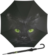 Regenschirm mit Auf-Automatik schwarz bedruckt - cat -...