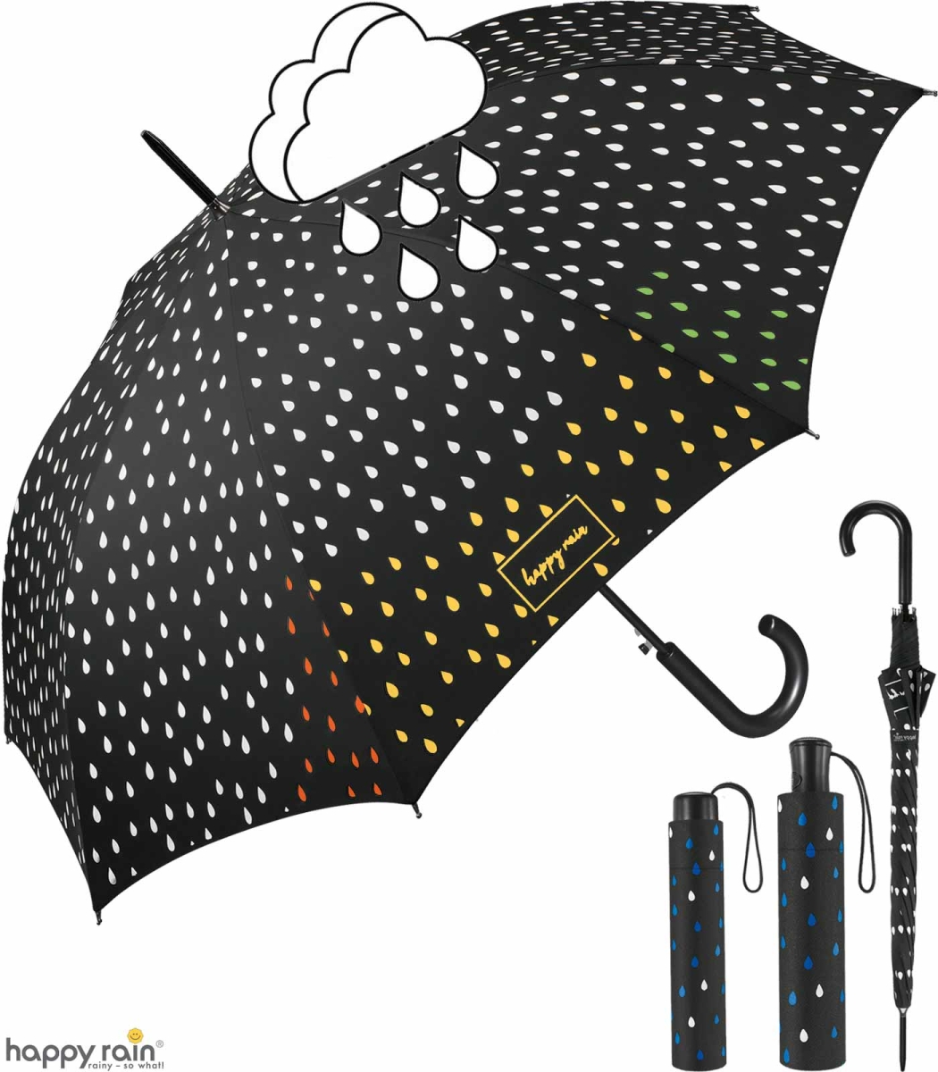 Lirener Farbwechsel Regenschirm Faltbar Kompakt Vinyl Sonnenschirm UV-Schutz Winddicht Regenschirm die Farbe Wechseln bei Nässe Windfest in Sterne-Form Kompakte Design 8 Verstärkten Rippen 