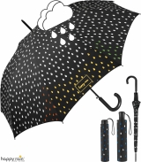 Regenschirm schwarz mit Farbwechsel bei Nässe - Rain...