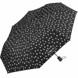 Regenschirm schwarz mit Farbwechsel bei Nässe - Rain Drops - Taschenschirm Auf-Automatik