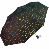 Regenschirm schwarz mit Farbwechsel bei Nässe - Rain Drops - Taschenschirm Auf-Automatik
