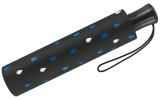 Regenschirm schwarz mit Farbwechsel bei Nässe - Rain Drops - Taschenschirm Auf-Automatik