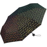 Regenschirm schwarz mit Farbwechsel bei Nässe - Rain Drops - Mini-Taschenschirm Handöffner