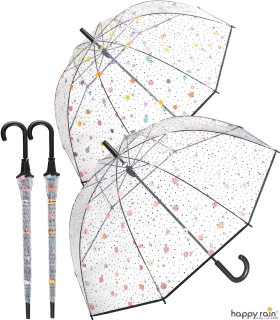 Regenschirm Glockenschirm Stockschirm Kuppel transparent durchsichtig verschied 