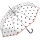 Stockschirm Automatik transparent black - Dots