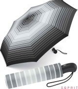 Esprit Taschenschirm Easymatic Light Auf-Zu Automatik Gradient Stripes - Black