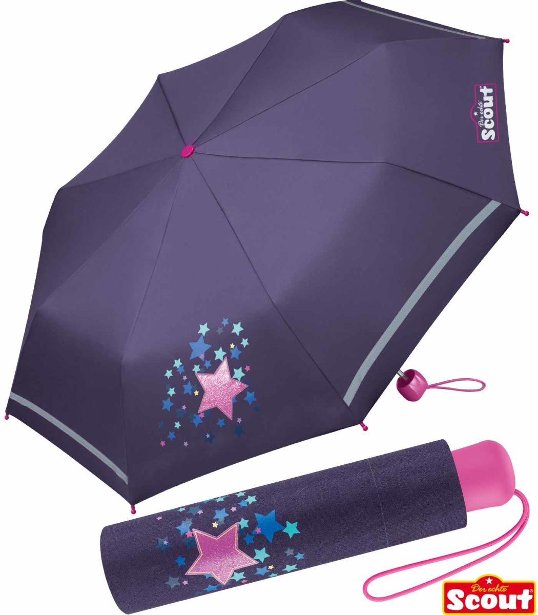 Scout Regenschirm Kinderschirm Taschenschirm Schulmappe safety reflex Big Orca