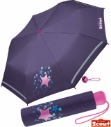 Scout Kinder-Taschenschirm mit reflektierendem Streifen...