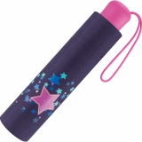Scout Kinder-Taschenschirm mit reflektierendem Streifen Sweet Stars