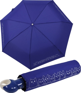 Knirps Mini Taschenschirm Floyd Duomatic - Auf-Zu-Automatik - cat pack