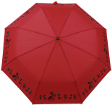 Doppler Damen Taschenschirm mit Auf-Zu-Automatik Magic Fiber Cats - red