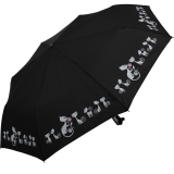 Doppler Damen Taschenschirm mit Auf-Zu-Automatik Magic Fiber Cats - black
