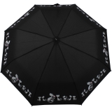 Doppler Damen Taschenschirm mit Auf-Zu-Automatik Magic Fiber Cats - black