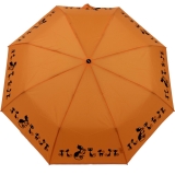 Doppler Damen Taschenschirm mit Auf-Zu-Automatik Magic Fiber Cats - orange