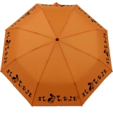 Doppler Damen Taschenschirm mit Auf-Zu-Automatik Magic Fiber Cats - orange